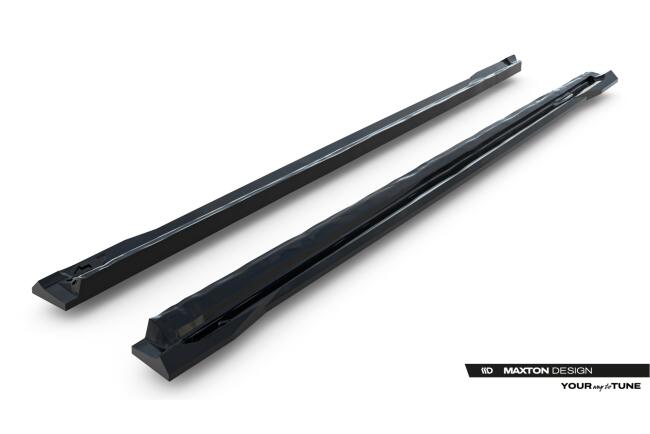 Maxton Design Seitenschweller (Paar) V.1 für Skoda Superb Sportline Mk4 Hochglanz schwarz