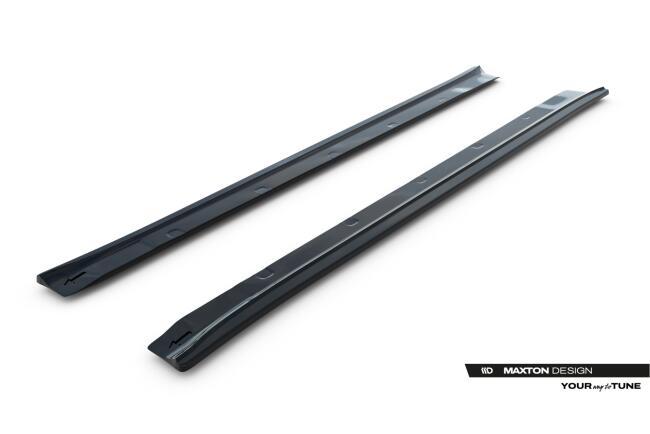 Maxton Design Seitenschweller (Paar) V.1 für Tesla Model S Mk1 Hochglanz schwarz