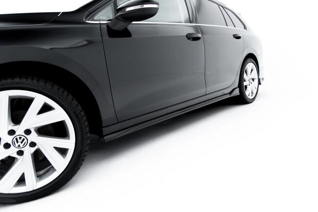 Maxton Design Seitenschweller (Paar) für VW Golf Variant Mk8 Facelift Hochglanz schwarz