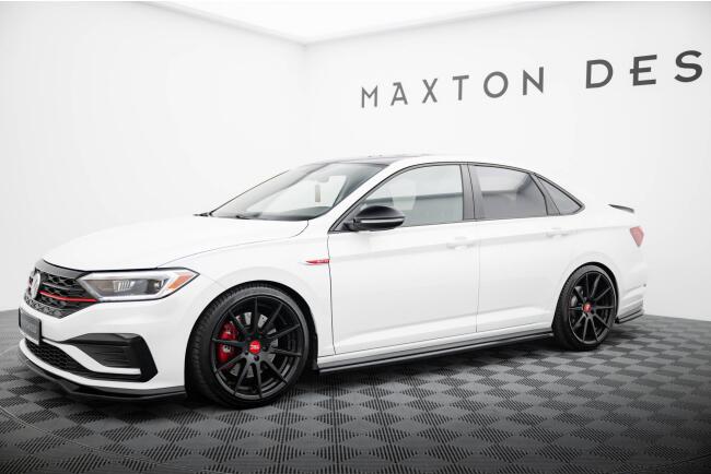 Maxton Design Seitenschweller (Paar) für VW Jetta GLI Mk7 Facelift 2 Hochglanz schwarz
