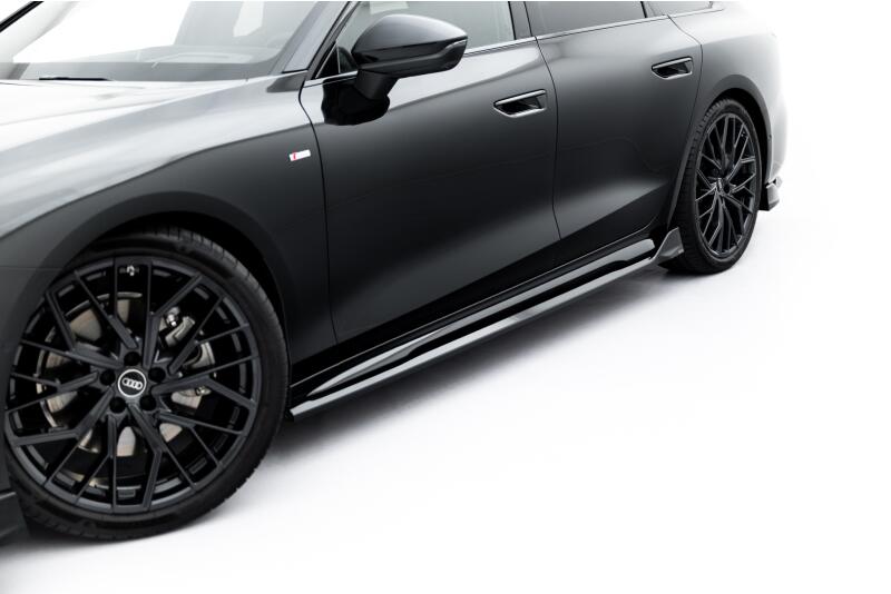 Maxton Design Seitenschweller (Paar) V.2 für Audi A6 S-Line C9 Hochglanz schwarz