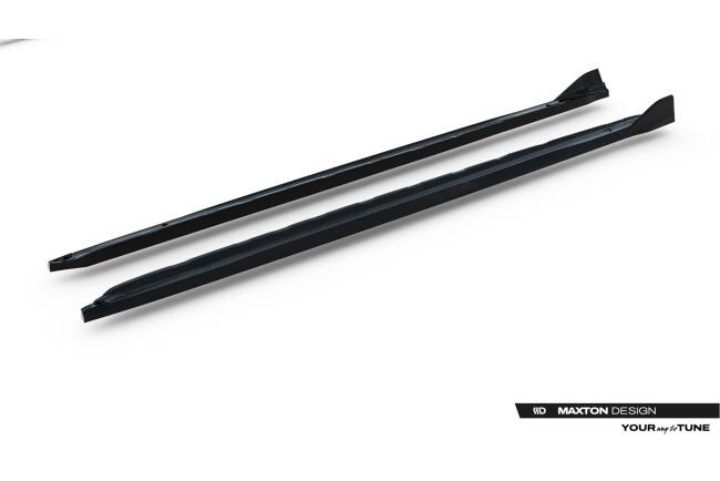 Maxton Design Seitenschweller (Paar) V.2 für Audi A6 S-Line C9 Hochglanz schwarz