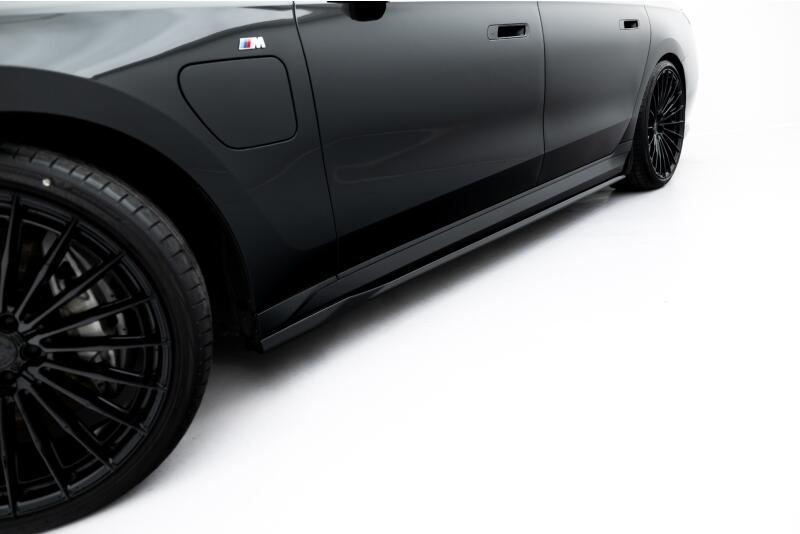 Maxton Design Seitenschweller (Paar) V.2 für BMW 740d xDrive M-Paket / 740i xDrive M-Paket G70 Hochglanz schwarz