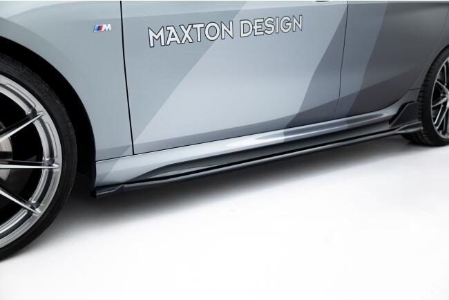 Maxton Design Seitenschweller (Paar) V.2 für BMW M135i M Performance F70 Hochglanz schwarz