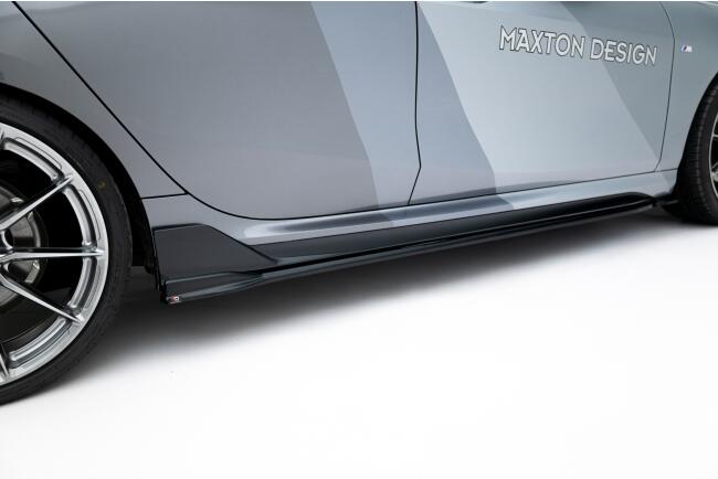 Maxton Design Seitenschweller (Paar) V.2 für BMW M135i M Performance F70 Hochglanz schwarz