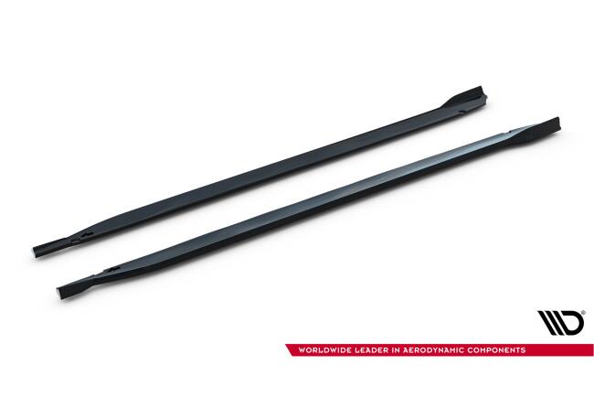 Maxton Design Seitenschweller (Paar) V.2 für BMW M135i M Performance F70 Hochglanz schwarz