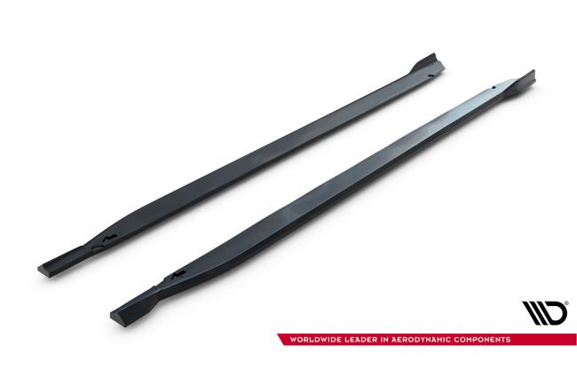 Maxton Design Seitenschweller (Paar) V.2 für BMW M135i M Performance F70 Hochglanz schwarz