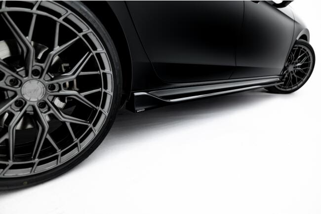 Maxton Design Seitenschweller (Paar) V.2 für Skoda Superb Sportline Mk4 Hochglanz schwarz