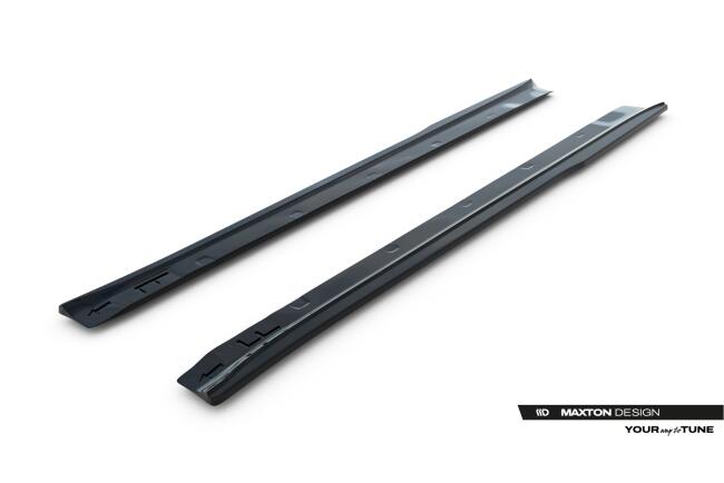 Maxton Design Seitenschweller (Paar) V.2 für Tesla Model S Mk1 Hochglanz schwarz