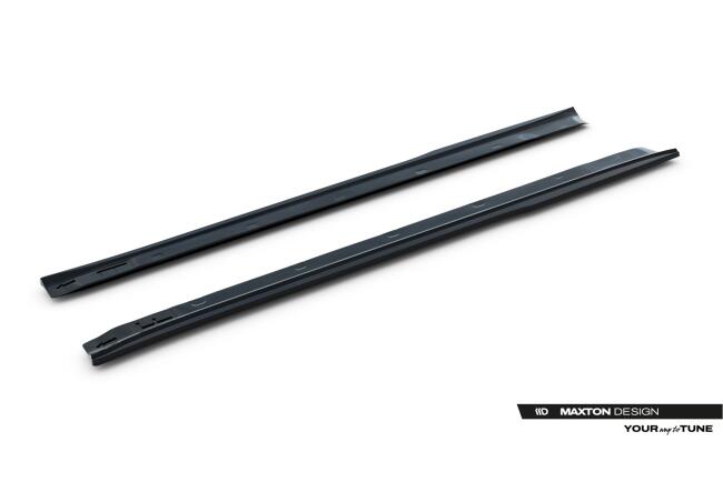 Maxton Design Seitenschweller (Paar) V.2 für Tesla Model S Mk1 Hochglanz schwarz