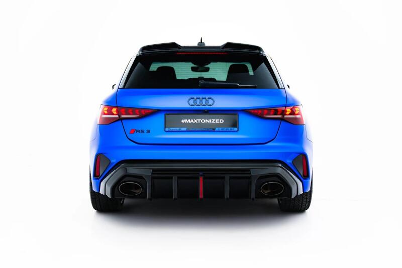 Maxton Design Heckdiffusor für Audi RS3 Limousine 8Y Facelift (Version mit Originalreflektor) (2024-) Hochglanz schwarz
