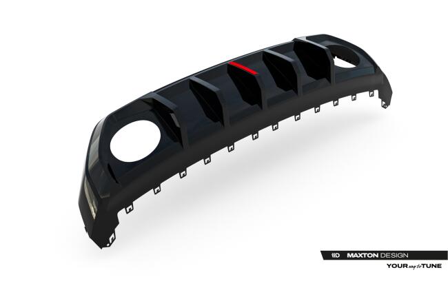Maxton Design Heckdiffusor für Audi RS3 Limousine 8Y Facelift (Version mit Originalreflektor) (2024-) Hochglanz schwarz