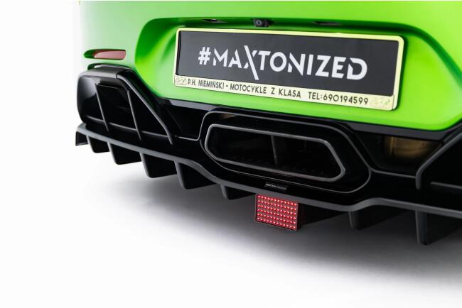 Maxton Design Heckdiffusor mit LED für Mercedes-AMG GT R C190 Facelift (2017-2023) Hochglanz schwarz