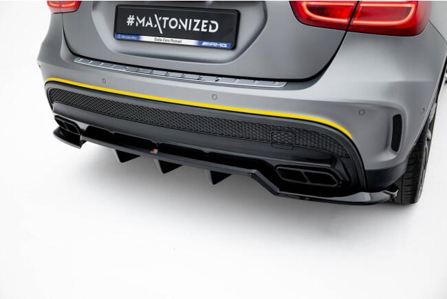 Maxton Design Heckdiffusor V.2 für Mercedes-Benz GLA 45 AMG X156 Hochglanz schwarz