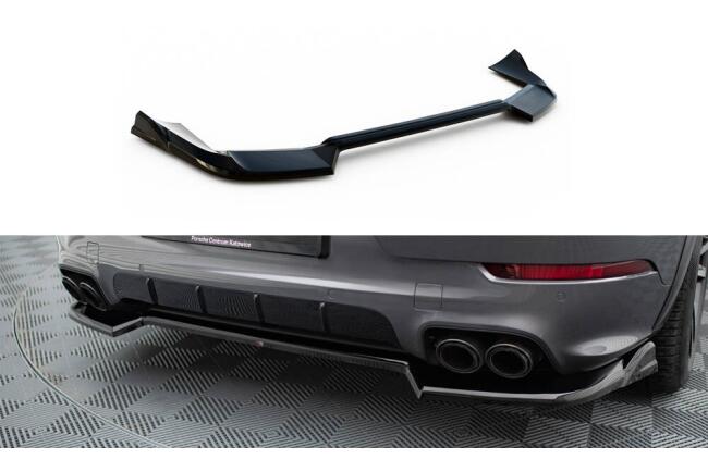 Maxton Design Heckdiffusor für Porsche Cayenne Sport Design / Turbo SUV / Coupe Mk3 Facelift (2023-) Hochglanz schwarz