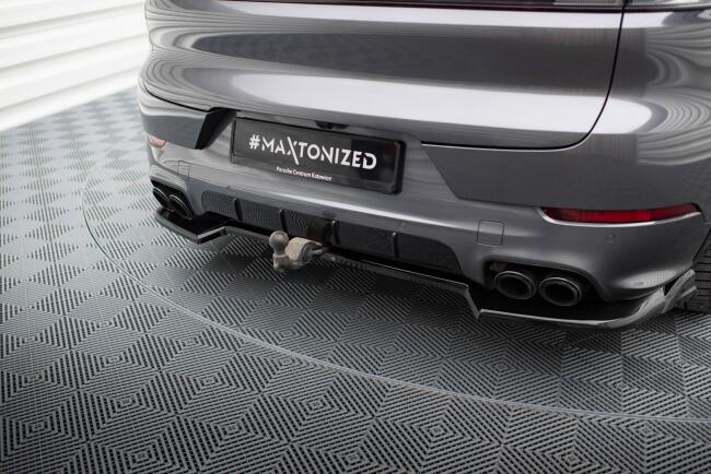Maxton Design Heckdiffusor für Porsche Cayenne Sport Design / Turbo SUV / Coupe Mk3 Facelift (2023-) Hochglanz schwarz