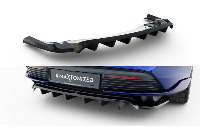Maxton Design Heckdiffusor für Porsche Taycan Turbo...