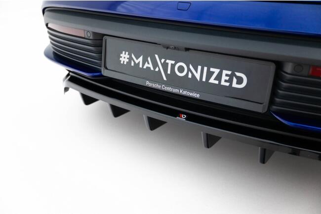 Maxton Design Heckdiffusor für Porsche Taycan Turbo S Mk1 Hochglanz schwarz