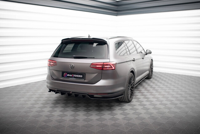 Maxton Design Heckdiffusor für VW Passat R-Line B8 Hochglanz schwarz