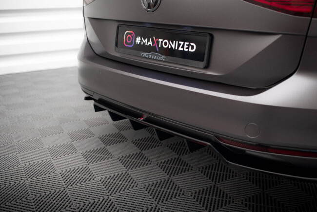 Maxton Design Heckdiffusor für VW Passat R-Line B8 Hochglanz schwarz