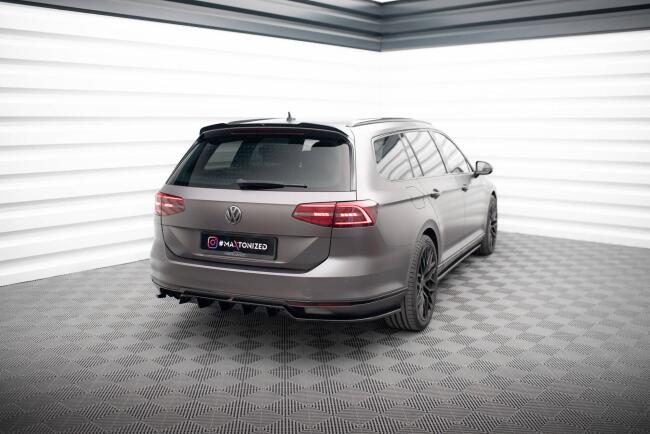 Maxton Design Heckdiffusor für VW Passat R-Line B9 Hochglanz schwarz