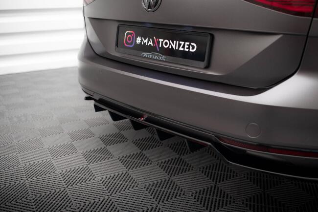 Maxton Design Heckdiffusor für VW Passat R-Line B9 Hochglanz schwarz