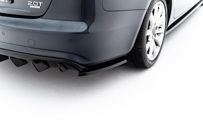 Maxton Design Diffusor Flaps V.1 für Audi A4 Limousine / Avant B8 Facelift (2011-2015) Hochglanz schwarz