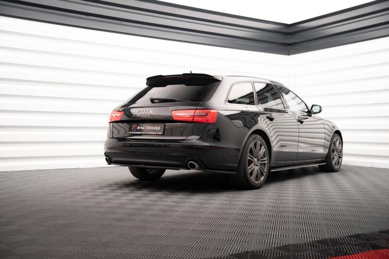 Maxton Design Diffusor Flaps V.2 für Audi A6 Avant / Limousine C7 Hochglanz schwarz