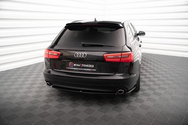 Maxton Design Diffusor Flaps V.2 für Audi A6 Avant / Limousine C7 Hochglanz schwarz
