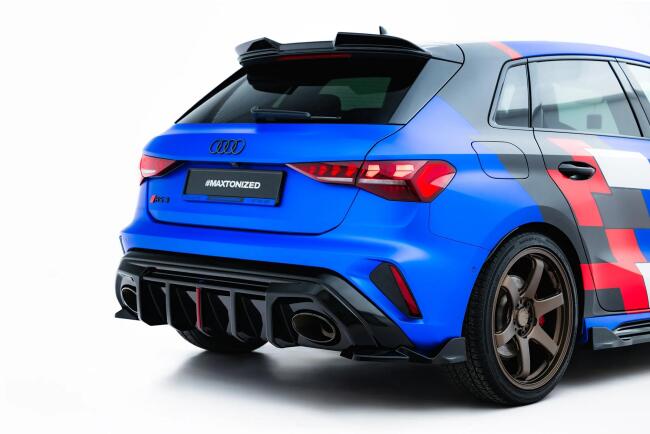 Maxton Design Diffusor Flaps V.2 für Audi RS3 Sportback 8Y Facelift (2024-) Hochglanz schwarz