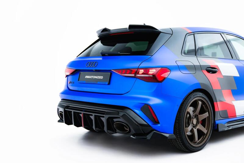 Maxton Design Diffusor Flaps V.3 für Audi RS3 Sportback 8Y Facelift (2024-) Hochglanz schwarz