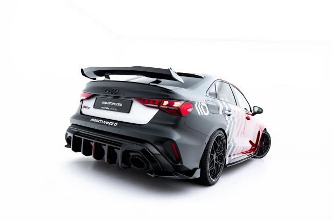 Maxton Design Diffusor Flaps V.2 für Audi RS3 Limousine 8Y Facelift (2024-) Hochglanz schwarz