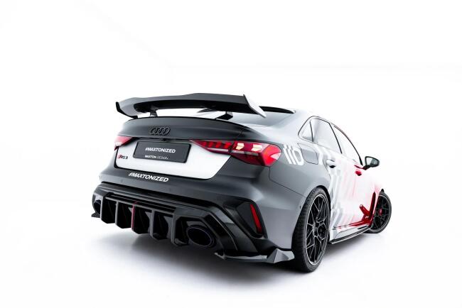 Maxton Design Diffusor Flaps V.3 für Audi RS3 Limousine 8Y Facelift (2024-) Hochglanz schwarz