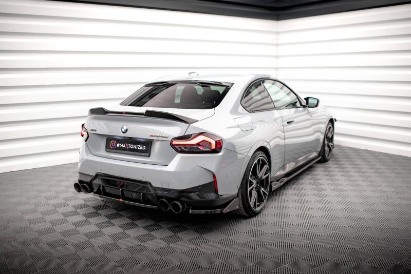 Maxton Design Diffusor Flaps mit Flaps V.2 für BMW 2 Coupe M240i G42 Hochglanz schwarz