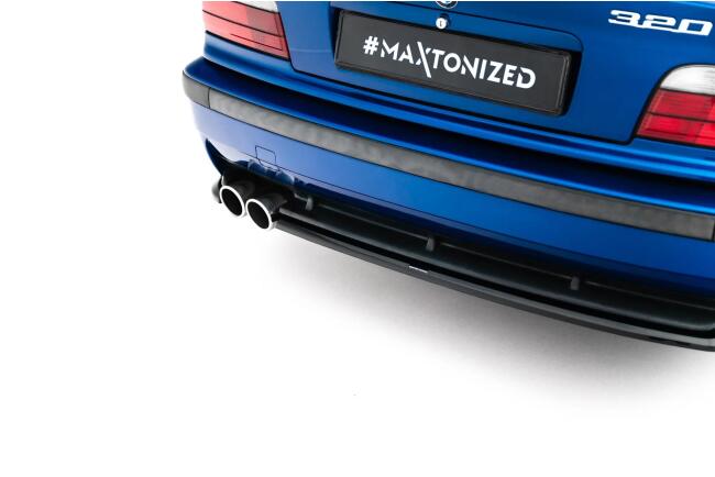 Maxton Design Diffusor Flaps V.1 für BMW M3 / 3 M-Paket Coupe / Cabrio E36 Hochglanz schwarz