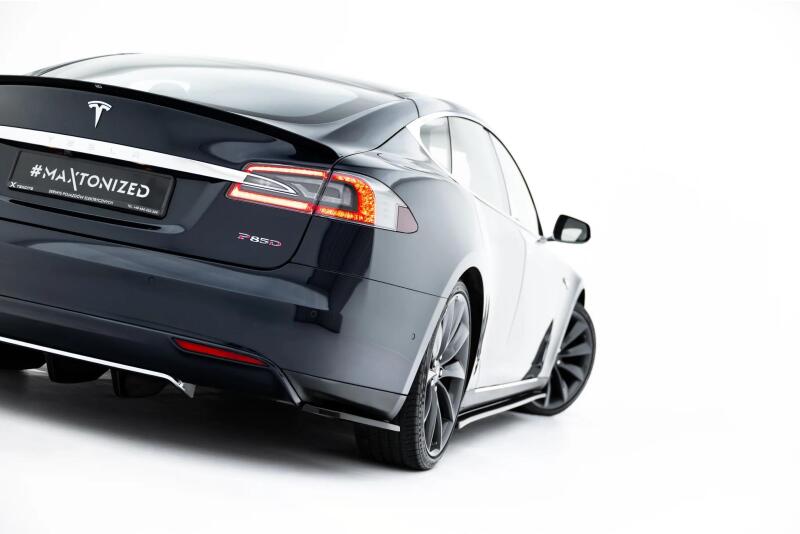 Maxton Design Diffusor Flaps V.1 für Tesla Model S Mk1 Hochglanz schwarz