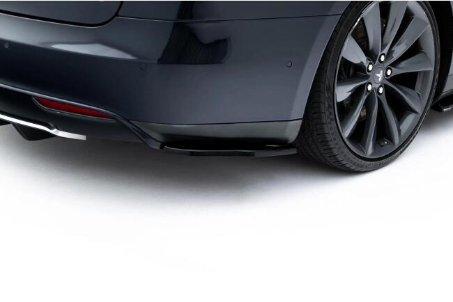 Maxton Design Diffusor Flaps V.2 für Tesla Model S Mk1 Hochglanz schwarz