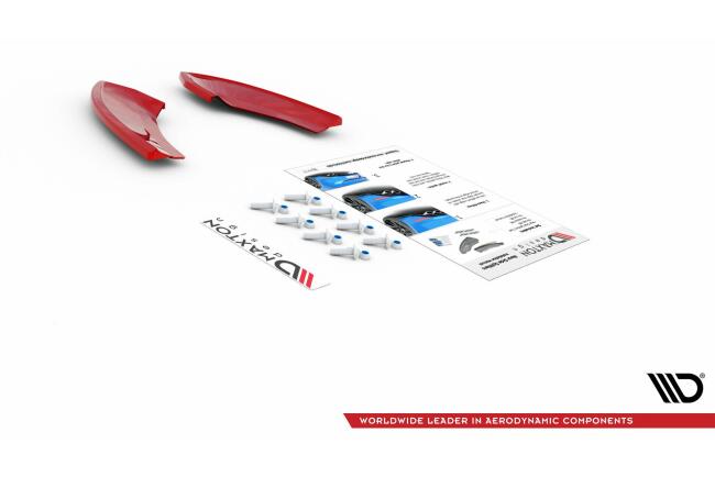 Maxton Design Diffusor Flaps V.1 für VW Golf 7 GTI TCR (2019) Hochglanz rot