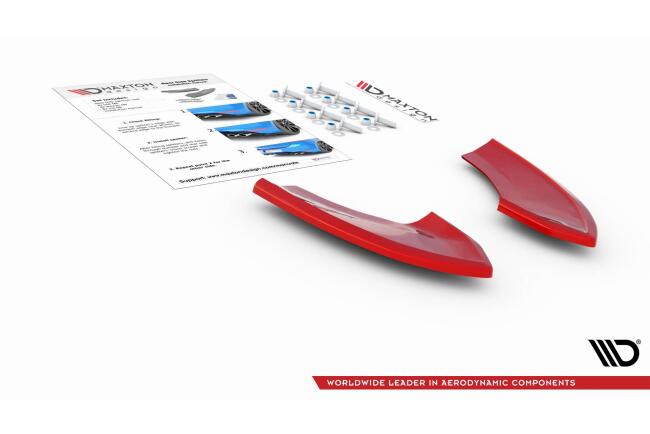 Maxton Design Diffusor Flaps V.1 für VW Golf 7 GTI TCR (2019) Hochglanz rot
