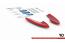 Maxton Design Diffusor Flaps V.1 für VW Golf 7 GTI TCR (2019) Hochglanz rot