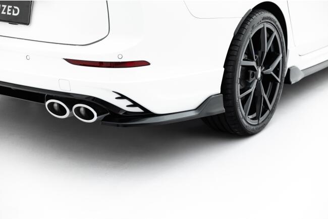Maxton Design Diffusor Flaps V.1 für VW Golf R Variant Mk8 / Mk8 Facelift (2020-) Hochglanz schwarz