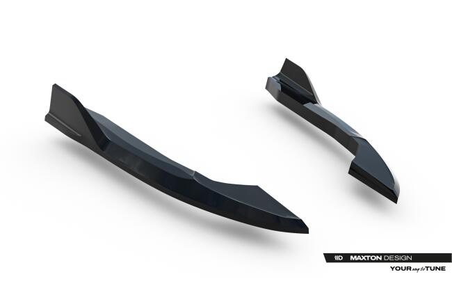 Maxton Design Diffusor Flaps V.1 für VW Golf R Variant Mk8 / Mk8 Facelift (2020-) Hochglanz schwarz