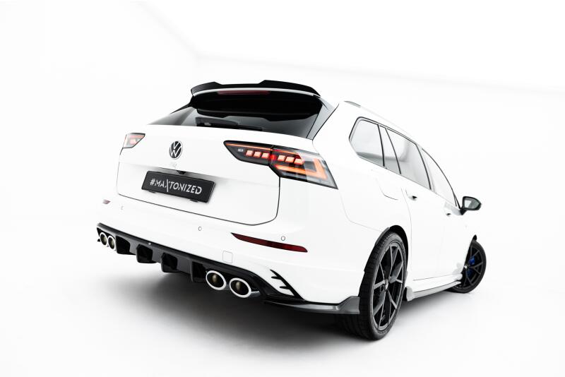Maxton Design Diffusor Flaps V.2 für VW Golf R Variant Mk8 / Mk8 Facelift (2020-) Hochglanz schwarz