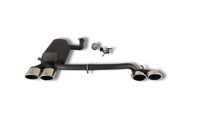B-Ware Sportauspuff Endschalldämpfer für Mercedes C-Klasse W203 2000-2007 Endrohre 120x80mm