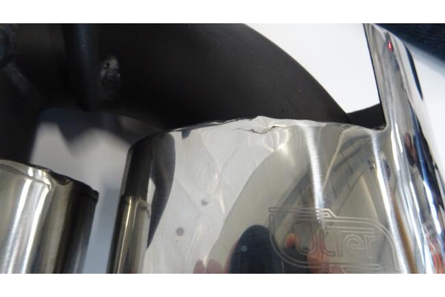 B-Ware Sportauspuff Endschalldämpfer für Mercedes C-Klasse W203 2000-2007 Endrohre 120x80mm