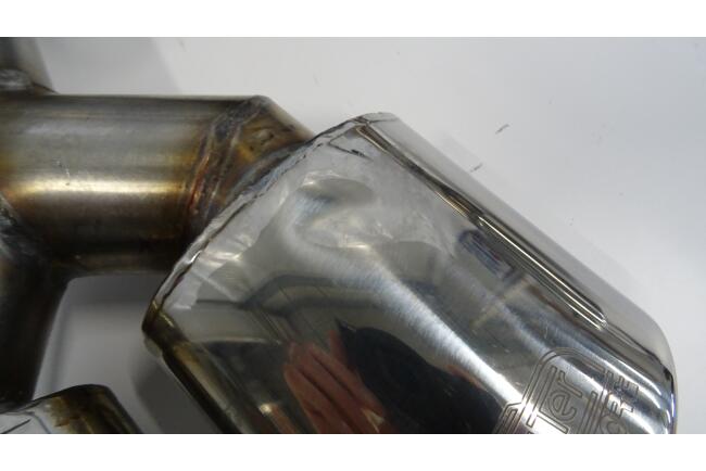 B-Ware Edelstahl Sportauspuff Endschalldämpfer für Mercedes CLS W219 / C219 2004-2010 Endrohre 95x65mm
