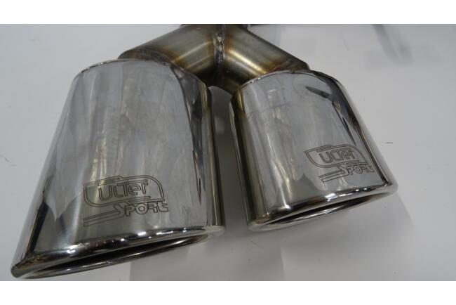 B-Ware Edelstahl Sportauspuff Endschalldämpfer für Mercedes CLS W219 / C219 2004-2010 Endrohre 95x65mm