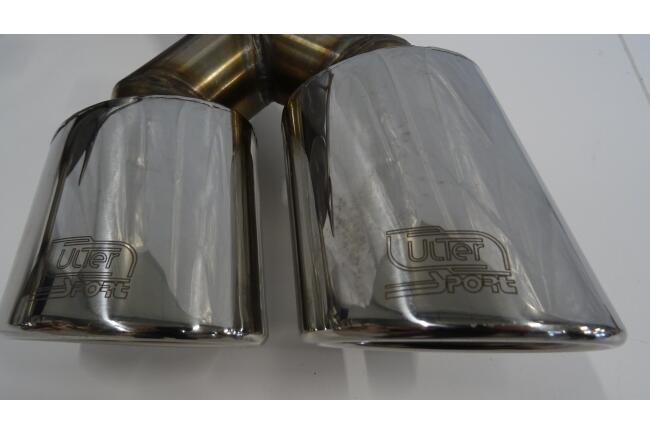B-Ware Edelstahl Sportauspuff Endschalldämpfer für Mercedes CLS W219 / C219 2004-2010 Endrohre 95x65mm