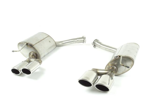 B-Ware Edelstahl Sportauspuff Endschalldämpfer für Mercedes CLS W219 / C219 2004-2010 Endrohre 95x65mm