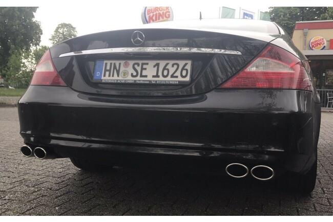 B-Ware Edelstahl Sportauspuff Endschalldämpfer für Mercedes CLS W219 / C219 2004-2010 Endrohre 95x65mm